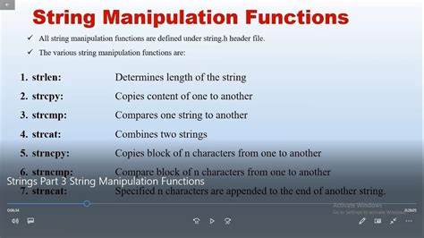 strings part  string manipulation functions youtube