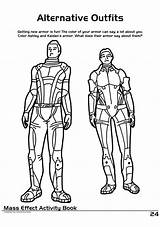 Mass Effect Activity Coloring Book sketch template