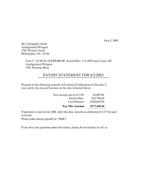 private mortgage payoff letter template examples letter template