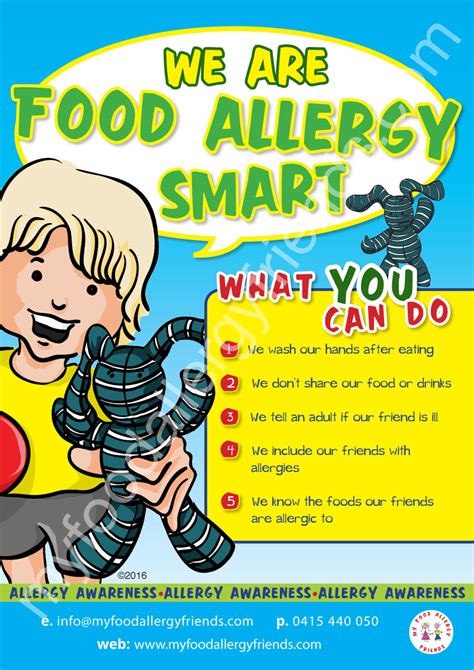 food allergy smart poster pack  food allergy friends