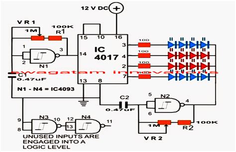 led strobe light circuit  chasing flashing effects circuit diagram centre