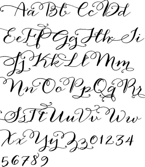 calligraphy fonts alphabet printable images printable