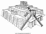 Sumeri Ziggurat Disegnidacoloraregratis Architettura Stampare Misti Insegnare Futuristica Religiosa Mesopotamia Civiltà Babylon sketch template