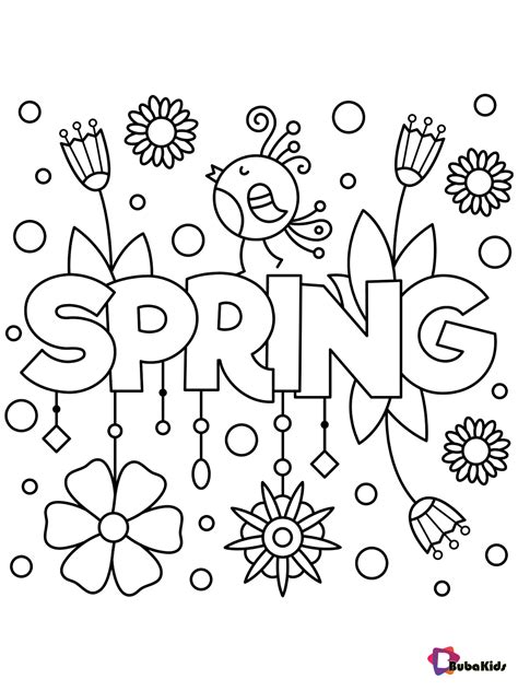 spring time coloring page  kids bubakidscom coloring pages
