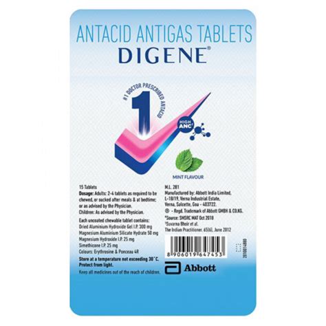 buy digene tablets mint flavour  clickoncarecom