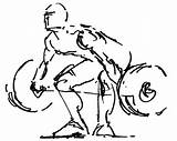 Drawing Weightlifting Workout Lifting Weight Gym Crossfit Drawings Getdrawings Weightlifter sketch template