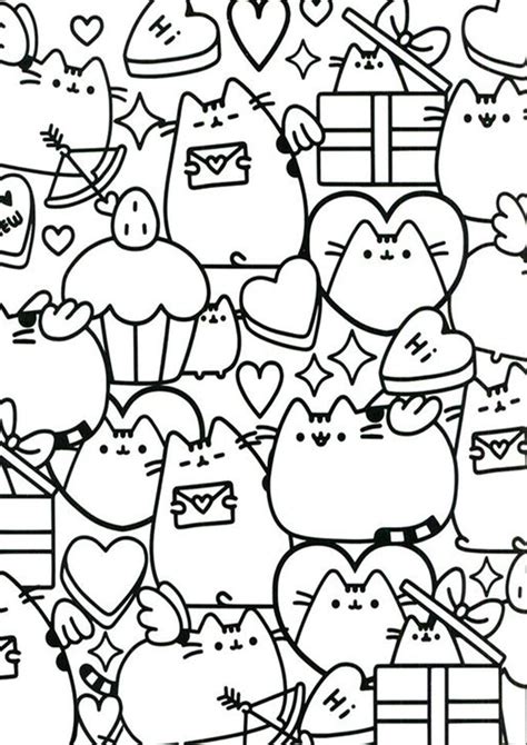 pusheen quotes coloring pages