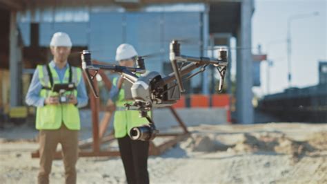 specialists controlling drone  stock footage video  royalty