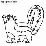 Skunk Coloring Pages Cartoon Printable Comments Cute Library Clipart Books Coloringhome sketch template