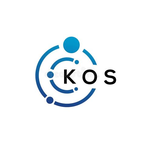 kos letter technology logo design  white background kos creative