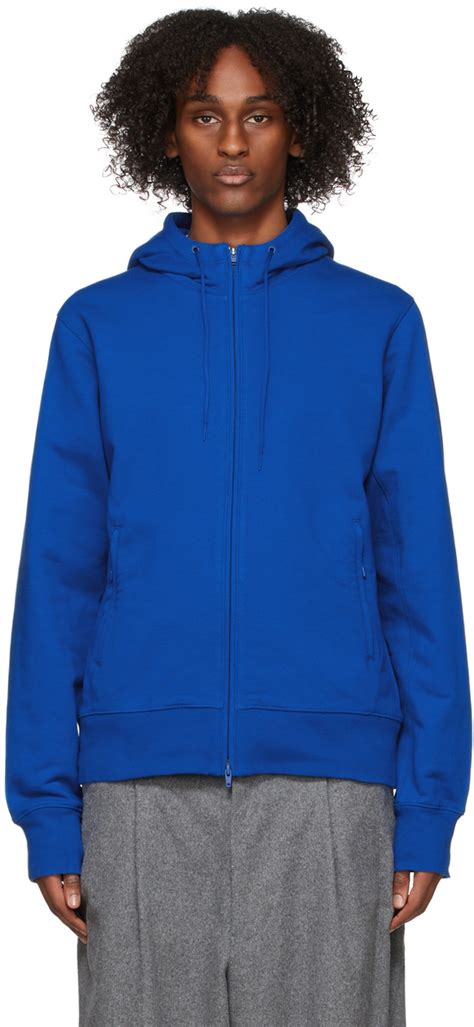 blue zip  hoodie