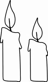 Coloring Pages Candles Clipart Clip Cliparts Visit sketch template