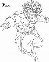 Coloring Broly Pages Comments sketch template