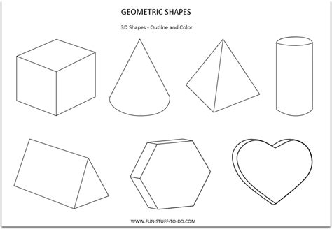 images     dimensional figures worksheets  shapes