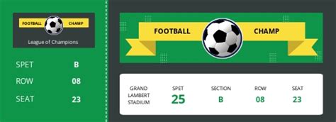 football ticket templates customize  templatenet
