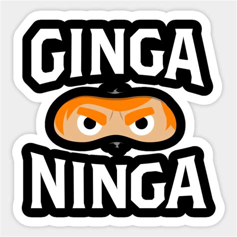 Ginga Ninja – Redhead Ginger Ninja Ginger Hair Sticker Teepublic