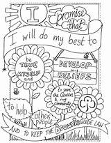 Girl Brownie Promise Scout Coloring Pages Printable Brownies Colouring Cookie Sheet Activities Scouts Guides Printables Daisy Worksheets Emy Logo Created sketch template