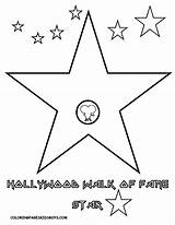 Hollywood Star Coloring Template Pages Printable Stars Fame Walk Color Sheet Kids Clipart Movie Outline Themed Drawing Stern Sign Elvis sketch template