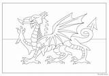 Flag Coloring Wales Pages England Welsh Colouring Britain Great British Colors Color Getdrawings Getcolorings Printable Popular Colorings Comments sketch template