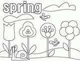 Coloring Spring Pages Preschool Popular sketch template