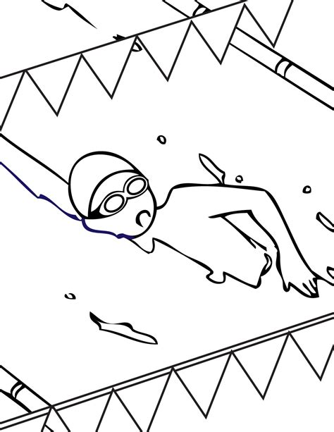 swimming coloring pages  getdrawings