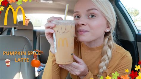 Trying Mcdonald S Pumpkin Spice Latte For The First Time 🎃🧡🍁☕️ Youtube