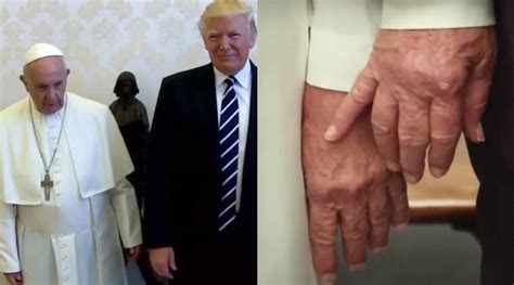 hilarious video showing pope francis swatting  trumps hand  real