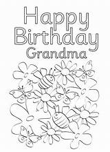 Grandma Birthday Coloring Happy Pages Cards Printable Card Drawing Grandpa Getdrawings Color Printables Rocks Kids Template Great Mothers Quotes Easy sketch template