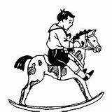 Rocking Horse Boy Surfnetkids Coloring sketch template