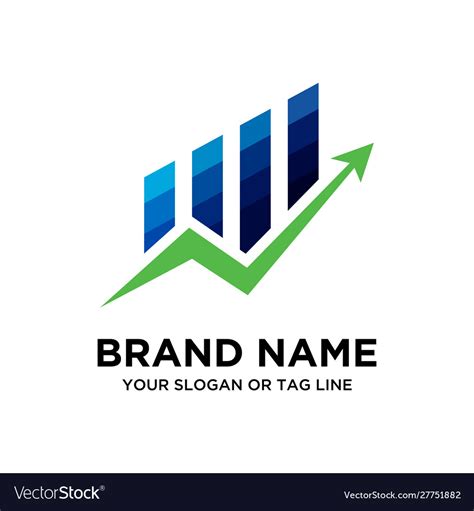 financial logo design royalty  vector image
