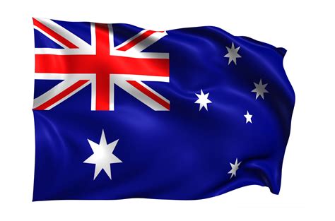 australia waving flag realistic transparent background  png