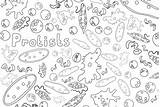 Microbe Microbes Designlooter Amnhnyc Singled Celled sketch template