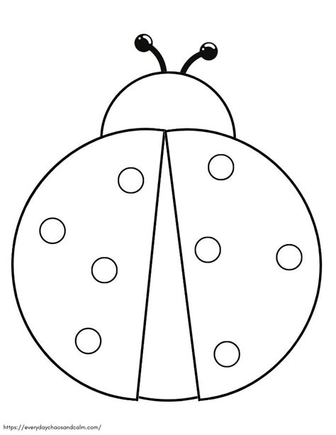 printable ladybug templates  crafts