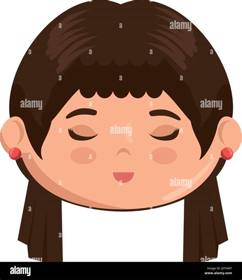 Cute Japanese Girl Face Cartoon Stock Vector Image And Art Alamy