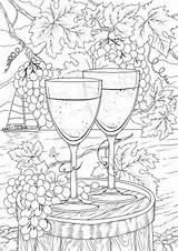 Coloring Pages Wine Adult Printable Adults Favoreads Book Sheets Color Choose Board Sold Etsy Club sketch template