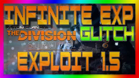 infinite exp glitch  division unlimited cache exploit survival dlc  youtube