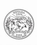 Nevada Coloring State Quarter States Usa Pages Seal Printables Go Print Next Back Template Nv sketch template