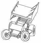 Sprint Car Coloring Dirt Pages Model Late Drawing Cars Clipart Track Race Racing Vector Drawings Color Template Sprintcars Colouring Book sketch template