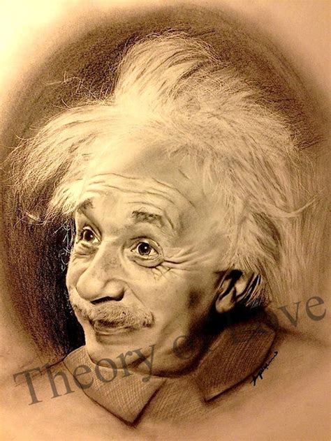 albert einstein original pencil drawing