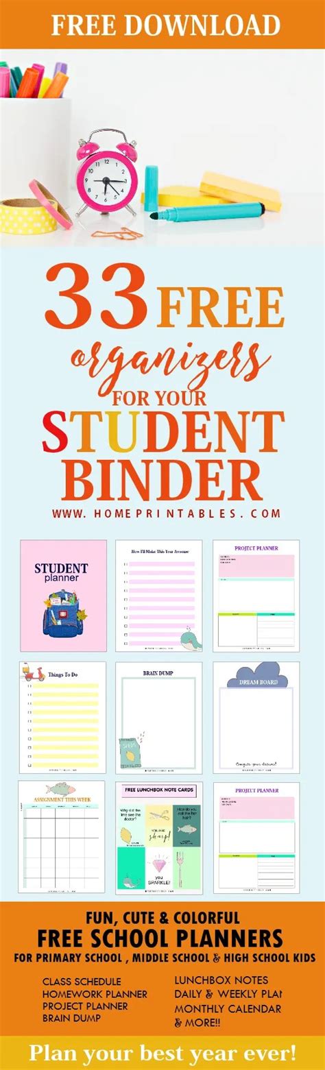 student binder printables  amazing pages home printables