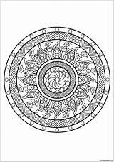 Mandala Adults Pages Coloring Color Online sketch template