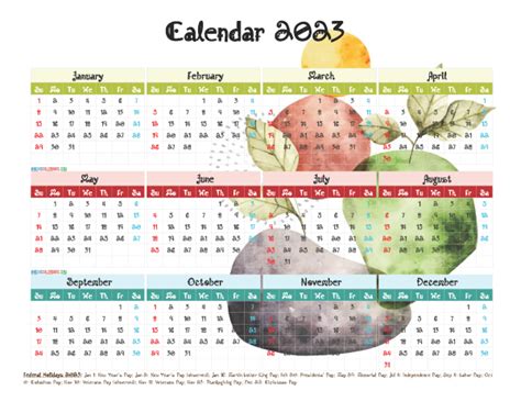 printable  calendar  holidays   templates watercolor