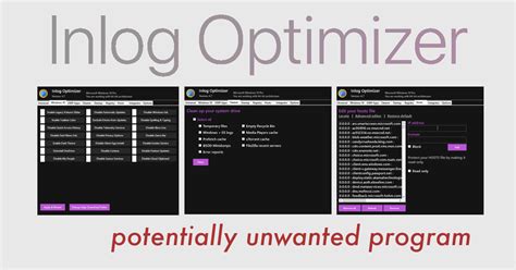 inlog optimizer   remove dedicated  virusescom