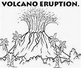 Volcano Coloring Earthquake Pages Drawing Kids Eruption Printable Color Shield Simple Print Volcanic Lava Earth Sheets Vesuvius Mount Reptile Erupting sketch template