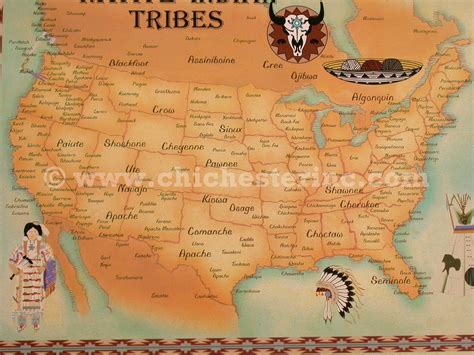 Trading Post Postcards Or Native Tribe Maps Or Native Symbols Maps Or