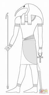 Thot Thoth Egizi Egito Egipto Anubi Supercoloring Divinità Egipcio Egipcios Facili Antigo Kolorowanki Anubis Gods ägyptische Egípcia Dioses Horus Faraones sketch template