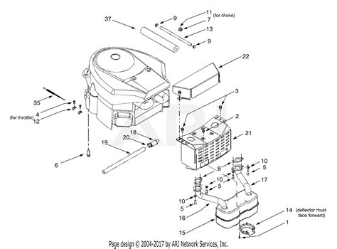 mtd auh  parts diagram  engine accessories briggs stratton intek twin