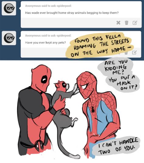 Ask Spidey And Deadpool Avengers Memes Marvel Jokes Marvel Funny