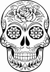 Skull Sugar Clipart sketch template
