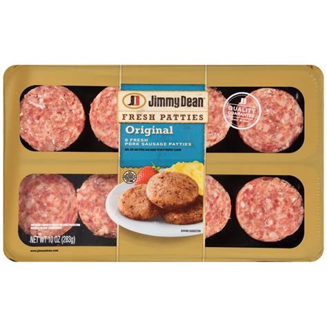 jimmy dean fresh patties original pork sausage patties 10 oz instacart